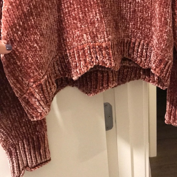 Zara knit velvet pink sweater, size s - Picture 4 of 4